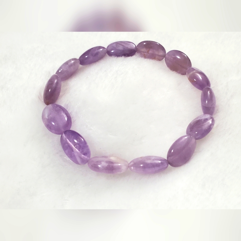 Vtg. Stretchable Amethyst Bracelet